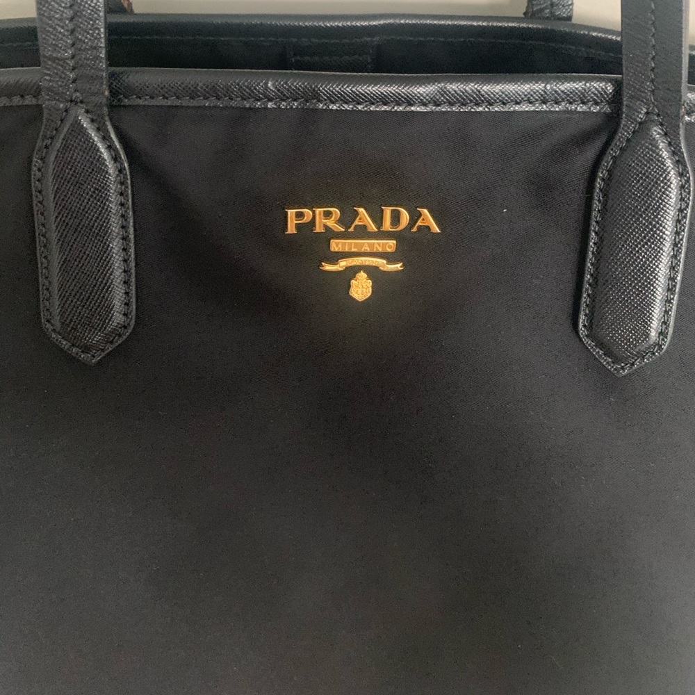 Prada black nylon tote with dust bag - Picture 2 of 16
